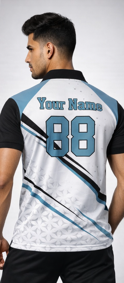 White - Sky Sports Jersey | Customizable Cricket Jersey