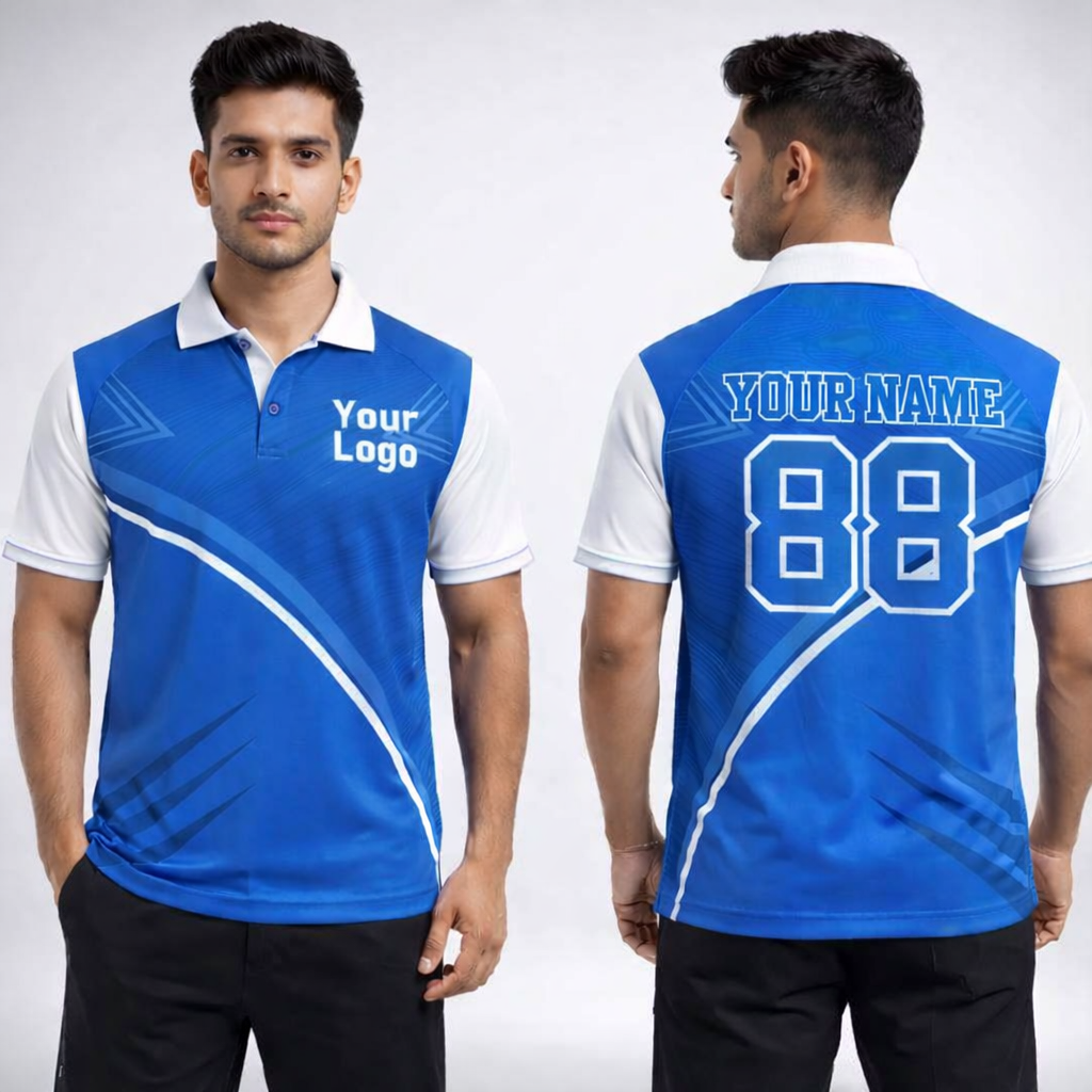 Sky blue Sports Jersey | Customizable Cricket Jersey