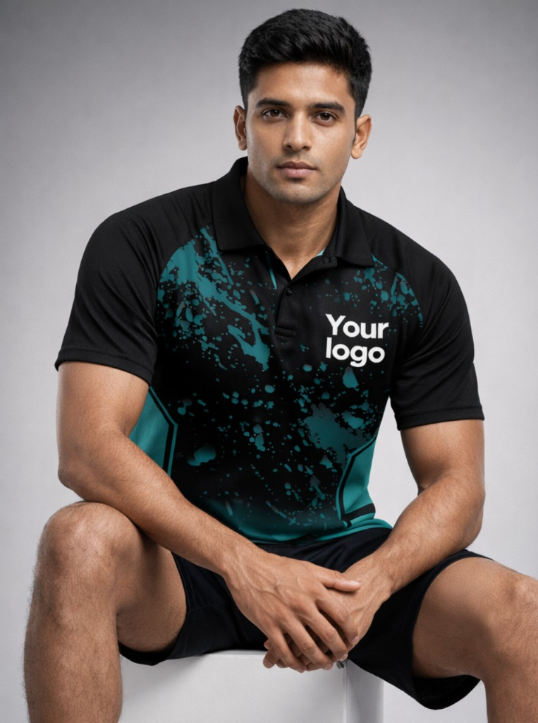 Blue - Black Sports Jersey | Customizable Cricket Jersey