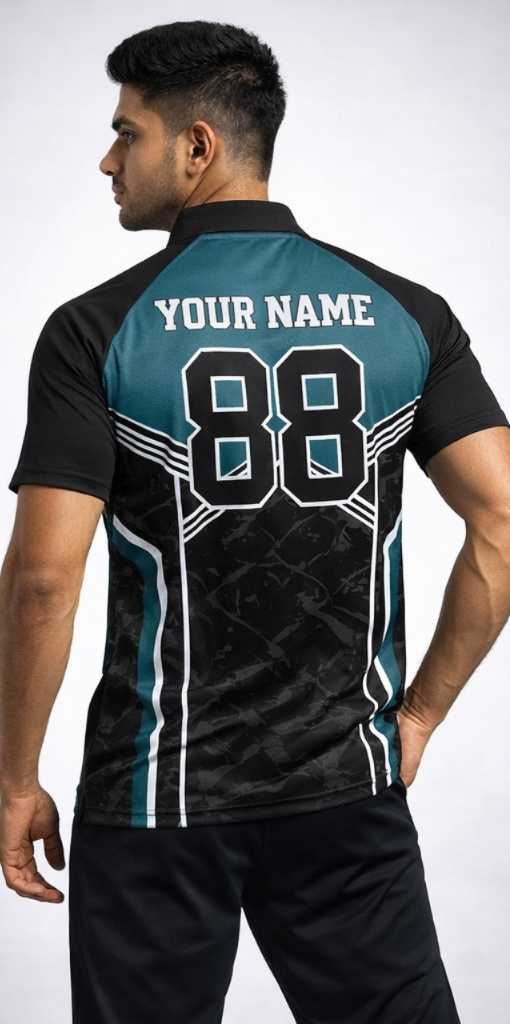 Blue - Black  Sports Jersey | Customizable Cricket Jersey