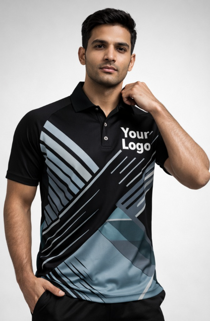 Grey - Black Sports Jersey | Customizable Cricket Jersey