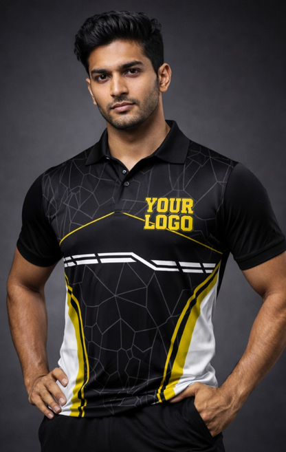 White - Black  Sports Jersey | Customizable Cricket Jersey