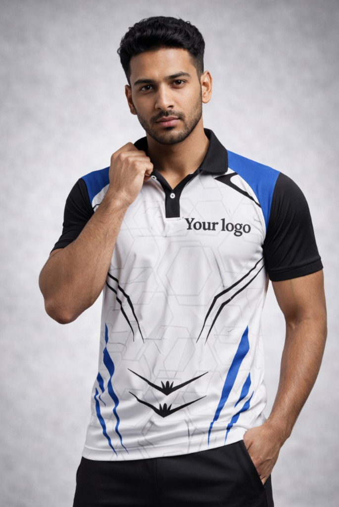 Blue - White  Sports Jersey | Customizable Cricket Jersey