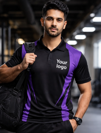 Purple - Black  Sports Jersey | Customizable Cricket Jersey