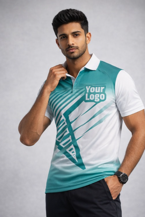 White - Green Sports Jersey | Customizable Cricket Jersey