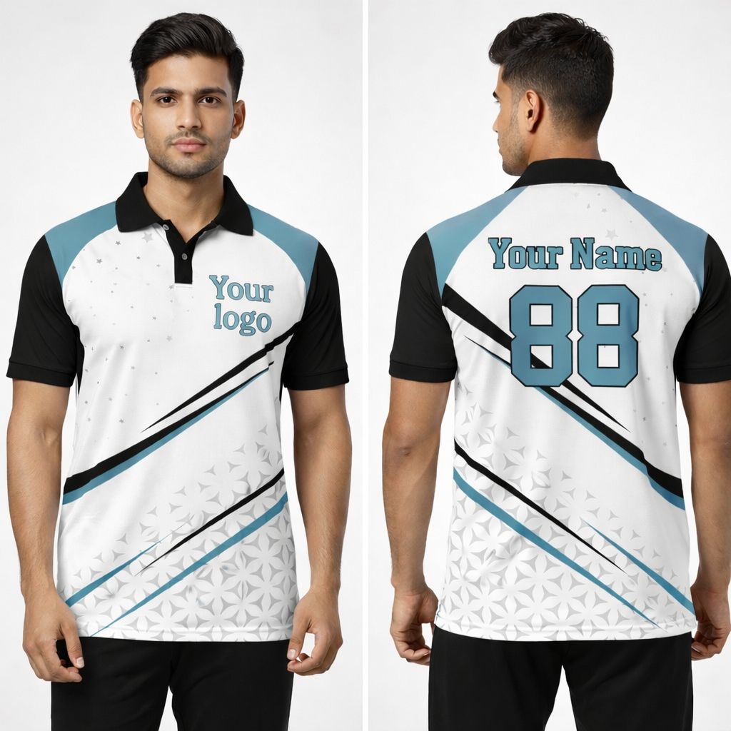 White - Sky Sports Jersey | Customizable Cricket Jersey
