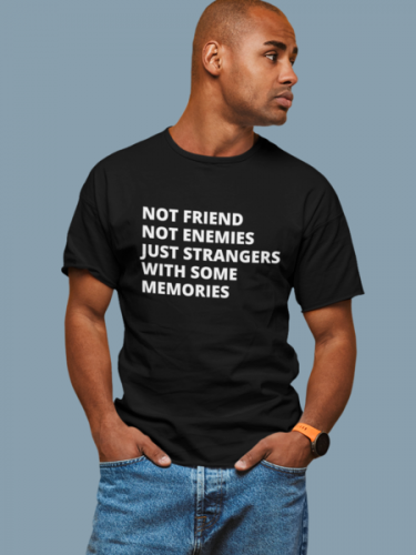 Not Friends Not Enimies Black T-shirt