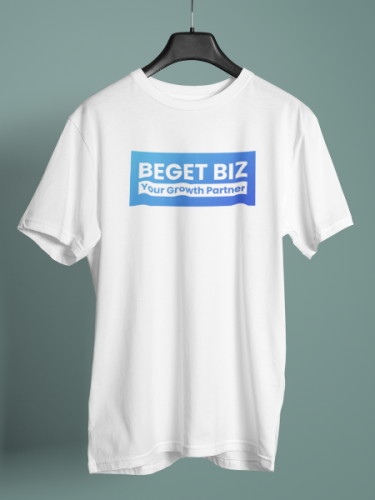 Begetbiz White Round neck Official T-shirt