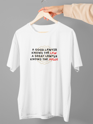 A Good Lawyer Knows The Law,SOA College T-shirt