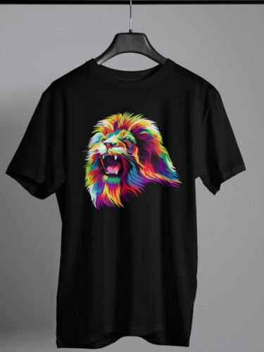 LION T-shirt, basic cotton