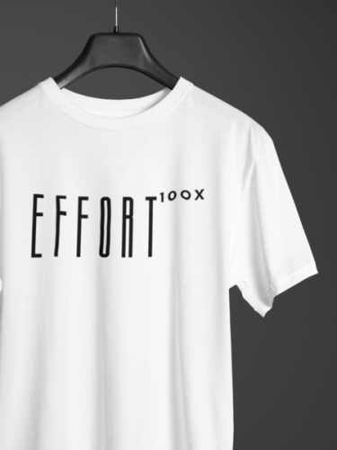 Effort Fitness White Unisex T-shirt
