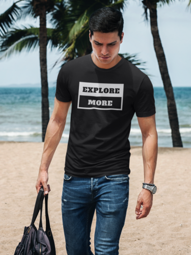 Explore More Black Unisex T-shirt 