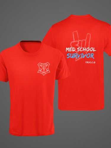 Red Med school Survivor T-shirt