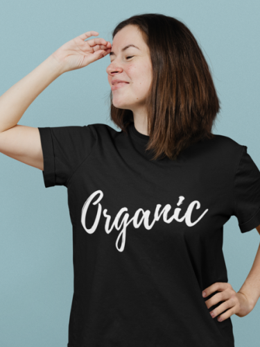Organic Printed Black T-shirt
