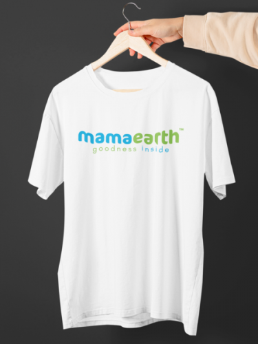 Mama earth White Round neck Official T-shirt