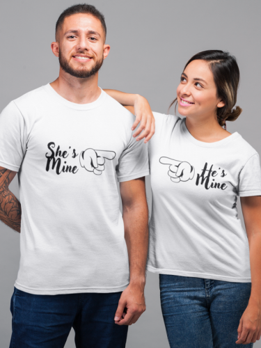 Couple T-shirt He Is Mine She is Mine