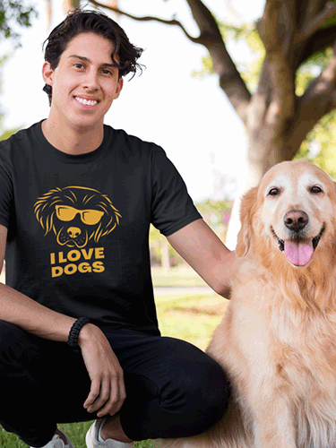 I Love Dogs Odia Black Unisex T-shirt