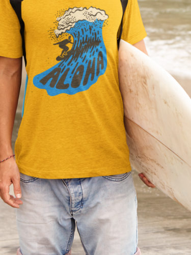 Aloha Printed Surfing T-shirt