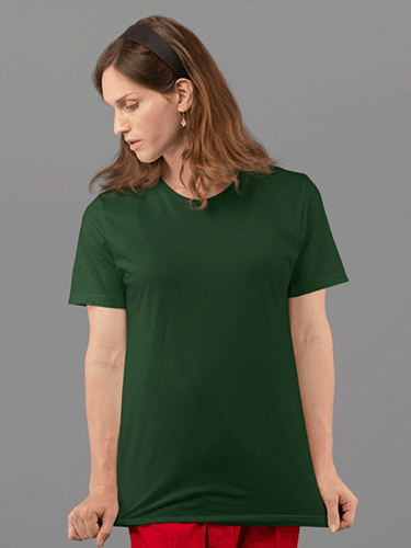  Bottle Green Solid Unisex T-shirt