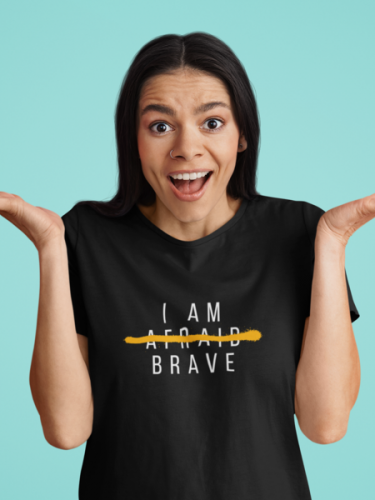 I Am Brave Black T-shirt